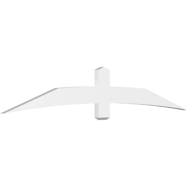 Ekena Millwork Bellingham Architectural Grade PVC Gable Bracket, 96"W x 16"H x 2"D x 6"F, 4/12 Pitch GBP096X16X0206BEL00 - main
